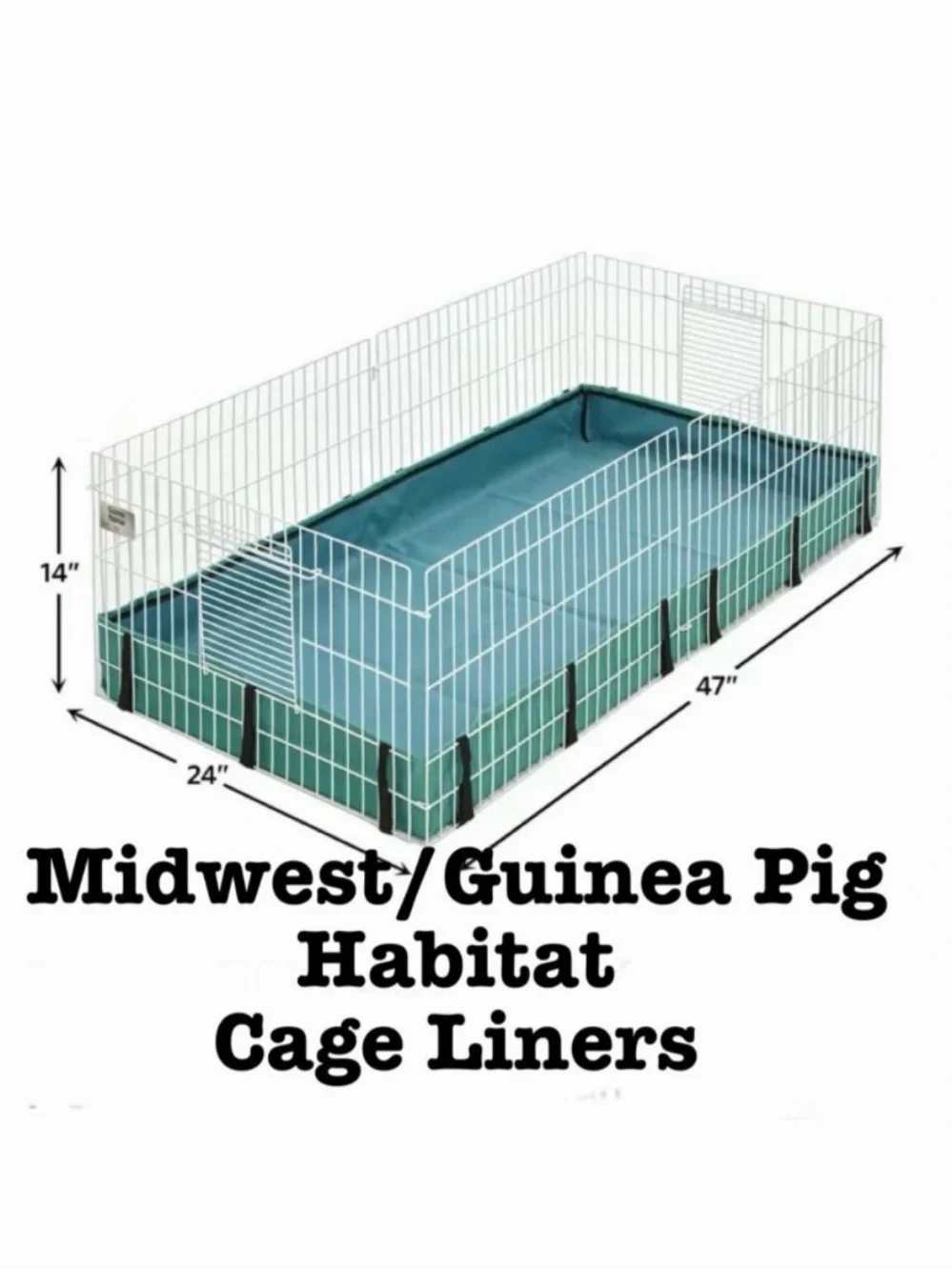 Guinea Pig Midwest Fleece Cage Liner 24”x 47” Reusable New butterflies